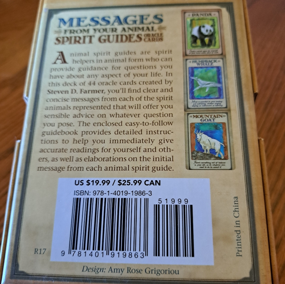 Animal Spirit Guides Oracle Cards by Steven D. Farmer - Picture 2 of 5